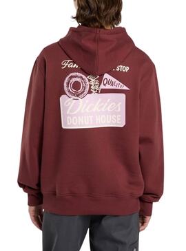 Sudadera Dickies Donut granate para hombre