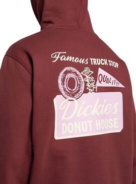 Sudadera Dickies Donut granate para hombre