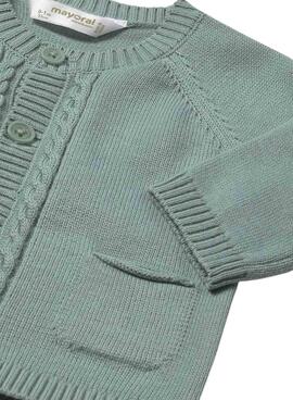 Conjunto Mayoral 3 piezas tricot verde para bebé