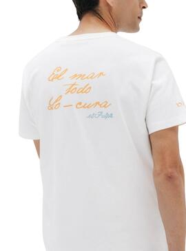 Camiseta El Pulpo El Mar blanco para hombre