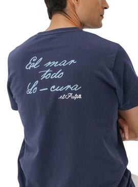 Camiseta El Pulpo El Mar azul para hombre