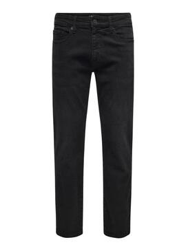Pantalón vaquero Only and Sons Weft negro para hombre