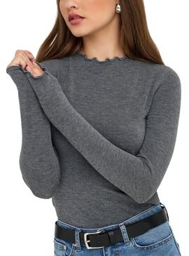 Jersey Only Glamour gris para mujer
