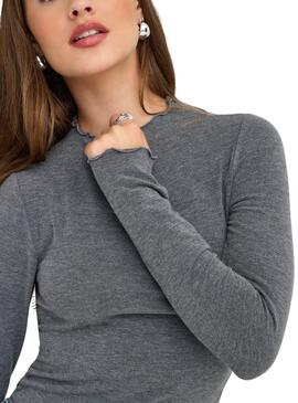 Jersey Only Glamour gris para mujer