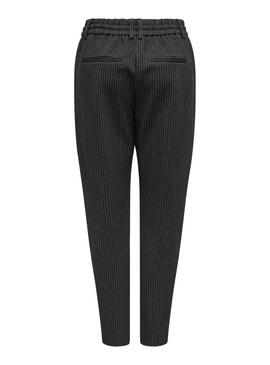 Pantalón Only Poptrash raya diplomática negro para mujer