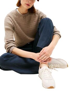 Zapatillas Tommy Hilfiger Heritage Runner blanco para mujer