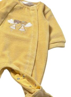 Pijama Mayoral tundosado amarillo para bebé