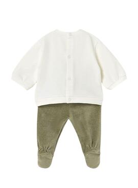 Conjunto Mayoral polaina verde y sudadera bebé