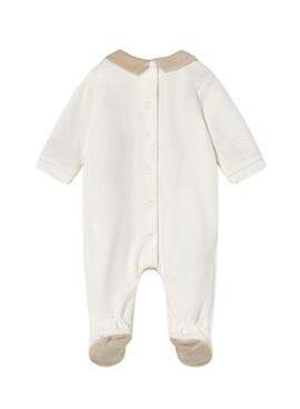 Pijama Mayoral tundosado cuello beige para bebé