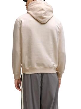 Sudadera Jack and Jones Norrebo beige para hombre