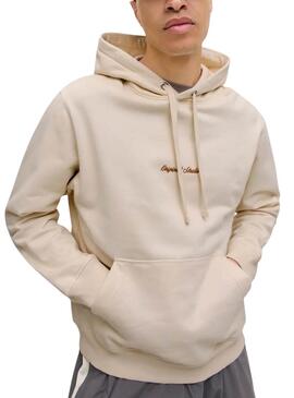 Sudadera Jack and Jones Norrebo beige para hombre