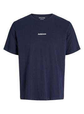 Camiseta Jack and Jones Mine azul marino para hombre