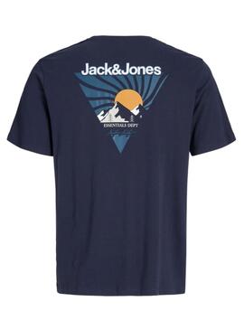 Camiseta Jack and Jones Mine azul marino para hombre