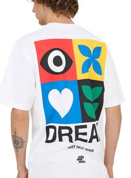 Camiseta Only and Sons Art not War blanco para hombre