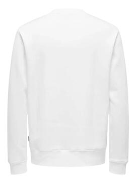 Sudadera Only and Sons Dawson blanco para hombre