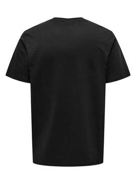 Camiseta Only and Sons Dawson negro para hombre