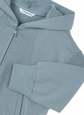 Sudadera Mayoral cremallera azul para niña