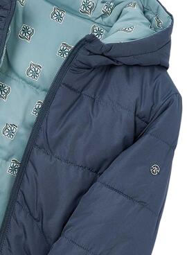 Chaquetón Mayoral reversible acolchado azul niña