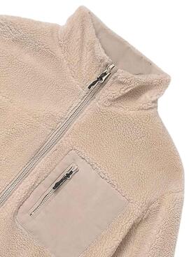 Chaquetón Mayoral reversible beige para niña