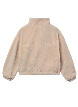 Chaquetón Mayoral reversible beige para niña