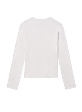 Camiseta Mayoral canale cut out blanco para niña
