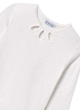 Camiseta Mayoral canale cut out blanco para niña