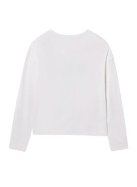 Camiseta Mayoral básica letras blanca para niña
