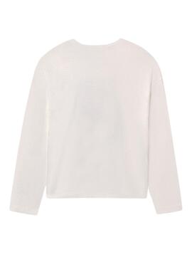 Camiseta Mayoral flor blanco para niña