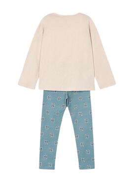 Conjunto Mayoral legging azul y camiseta para niña