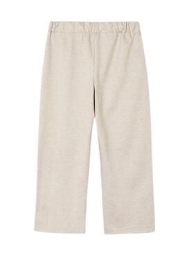 Pantalón Mayoral punto pinzas beige para niña