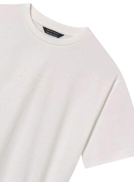 Camiseta Mayoral print relieve blanco para niño