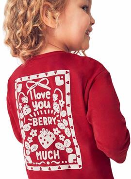 Camiseta Mayoral gráfica para niña rojo