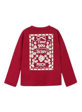Camiseta Mayoral gráfica para niña rojo