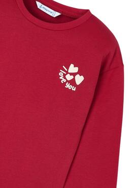 Camiseta Mayoral gráfica para niña rojo