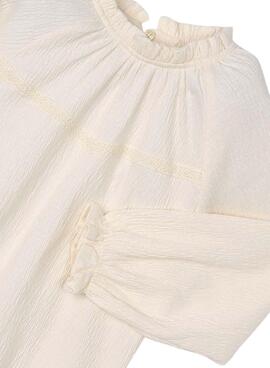 Camiseta Mayoral punto bambula beige para niña
