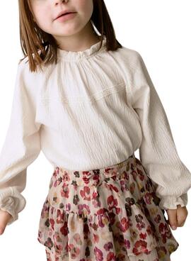 Camiseta Mayoral punto bambula beige para niña