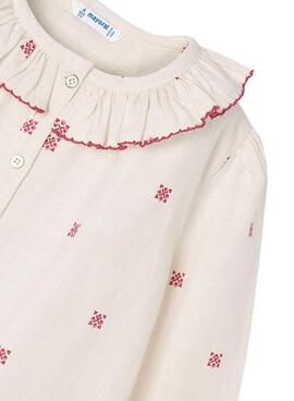 Blusa Mayoral cuello volante estampada para niña