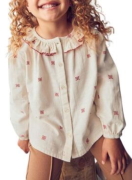 Blusa Mayoral cuello volante estampada para niña