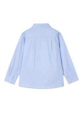Camisa Mayoral básica rayas azul para niño