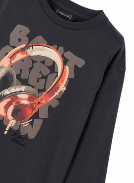 Camiseta Mayoral cascos gris para niño