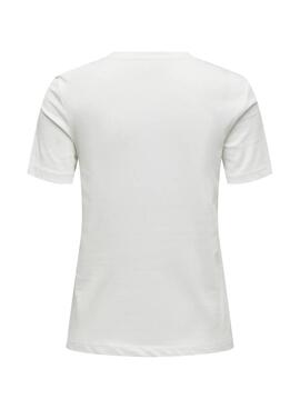 Camiseta Only Tanya Love blanco para mujer