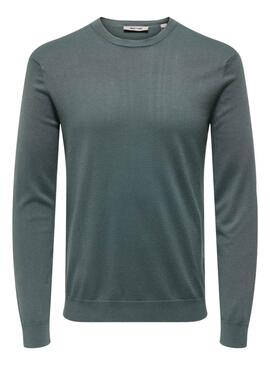 Jersey Only and Sons Wyler petrol para hombre