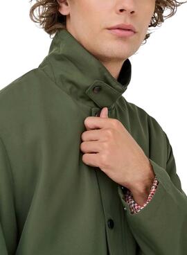 Cazadora Only and Sons Kosmo verde para hombre