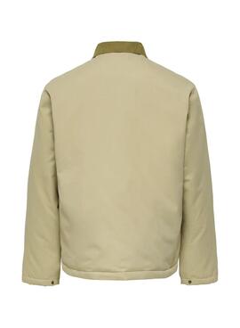 Cazadora Only and Sons Kosmo beige para hombre