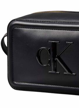 Bolso Calvin Klein Jeans Bold Camera negro para mujer