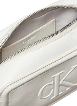 Bolso Calvin Klein Jeans Bold Camera blanco para mujer