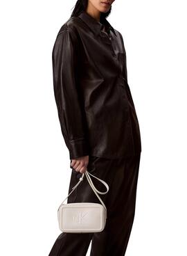 Bolso Calvin Klein Jeans Bold Camera blanco para mujer