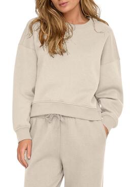 Sudadera Only Best beige para mujer