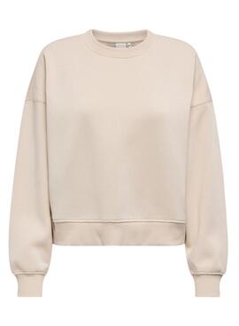 Sudadera Only Best beige para mujer