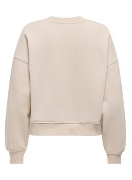 Sudadera Only Best beige para mujer